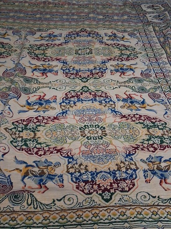 Other - ✨Mid‑Century Italian Jacquard Bedspread 🌿 Horsemen Tapestry Luxe 94x78